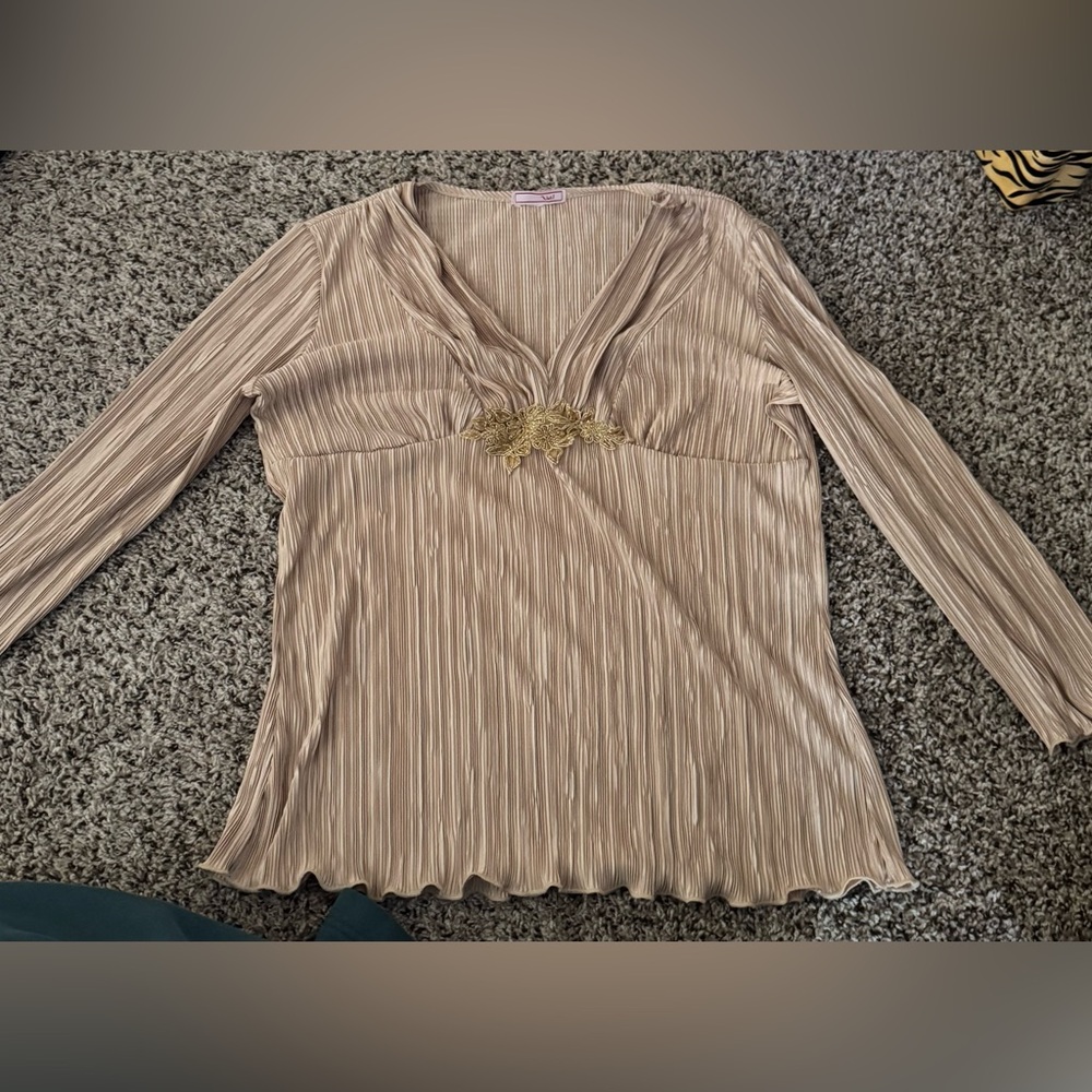 Y2K Vol 1 Pleated Long Sleeve Top